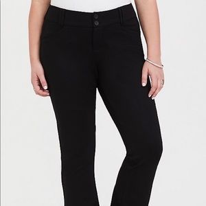 Black Knit Ponte Dress Pants